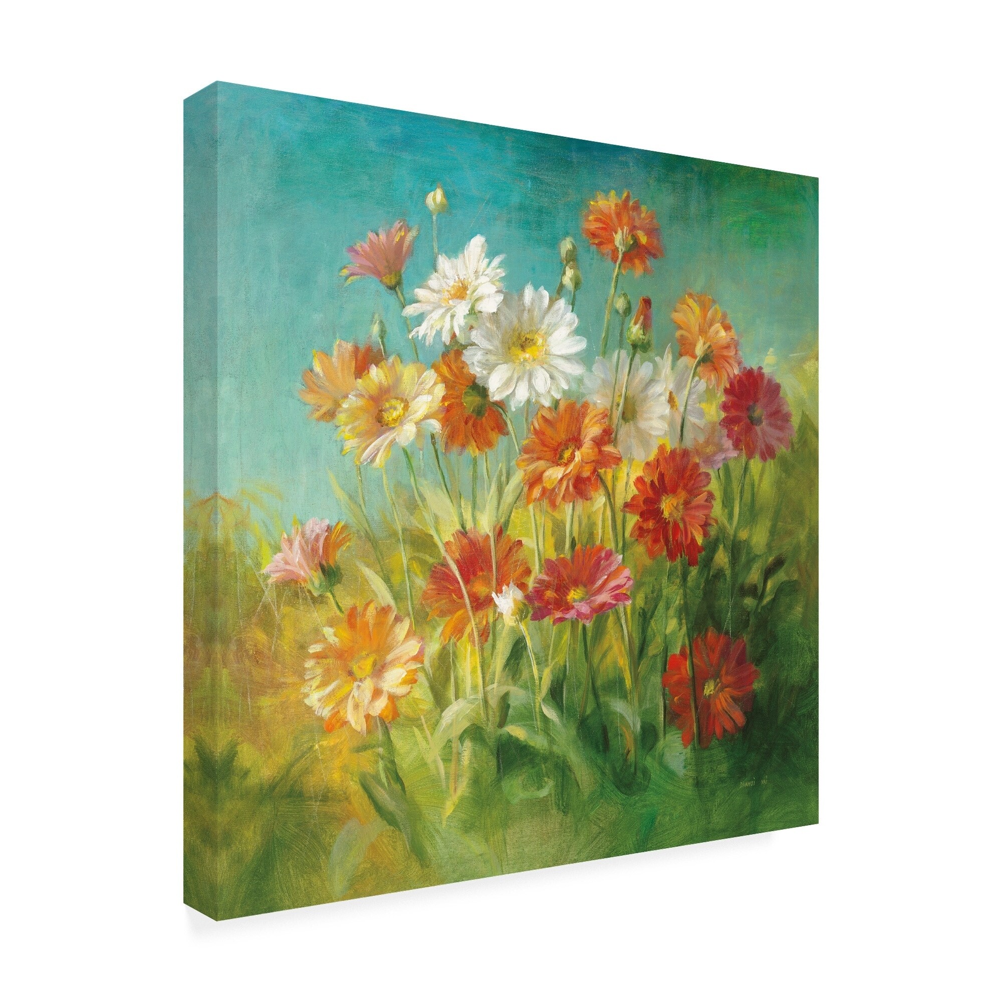 Danhui Nai 'Painted Daisies' Canvas Art - On Sale - Bed Bath