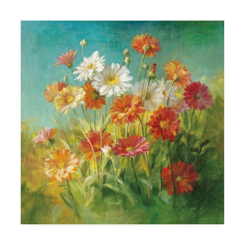 Danhui Nai 'Painted Daisies' Canvas Art