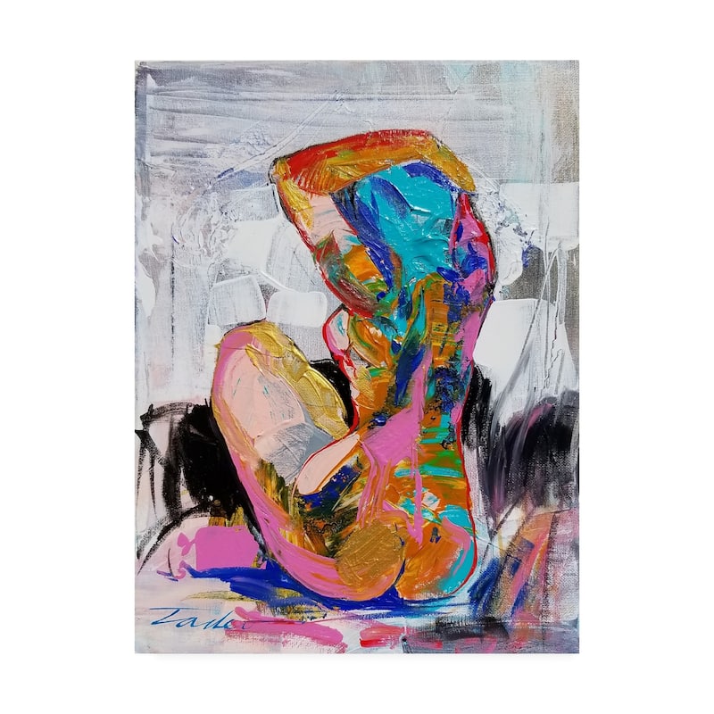 Tadeo Zavaleta 'At The Beach Abstract' Canvas Art
