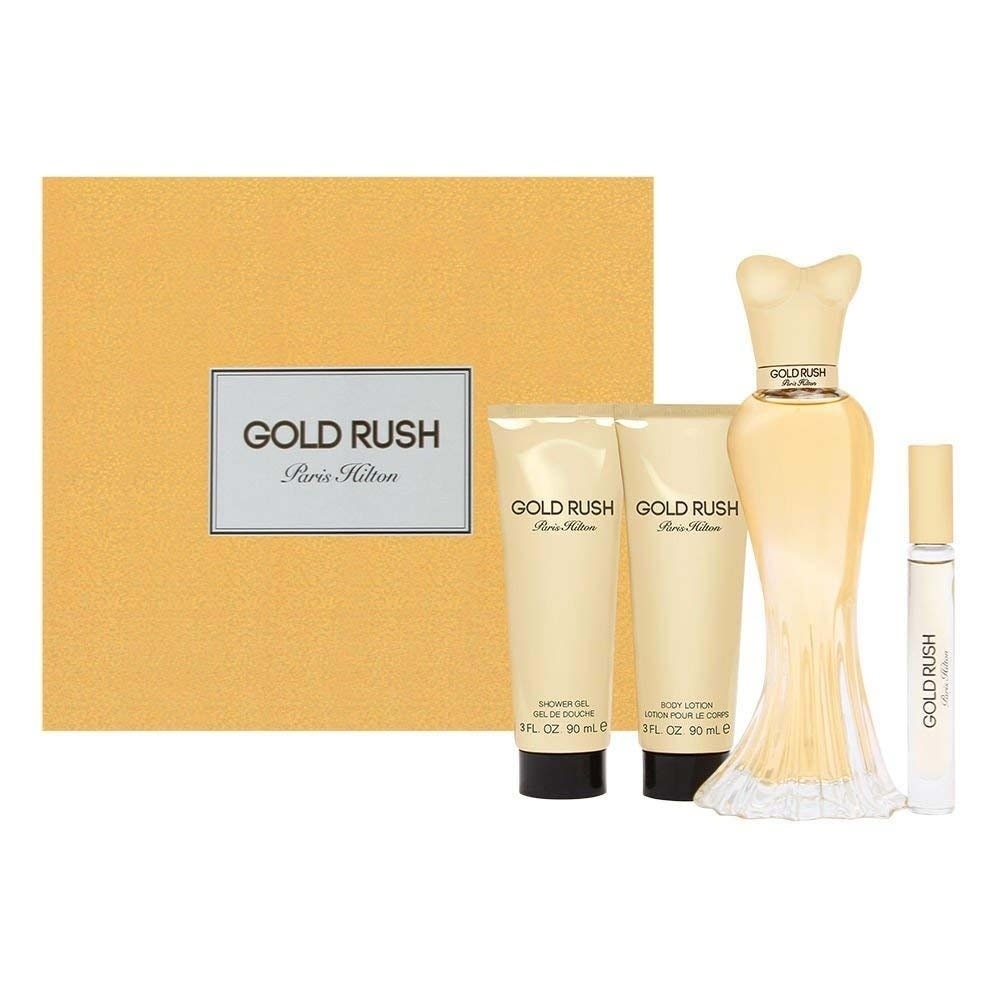 Gold Rush by Paris Hilton for Women 4 Piece Set