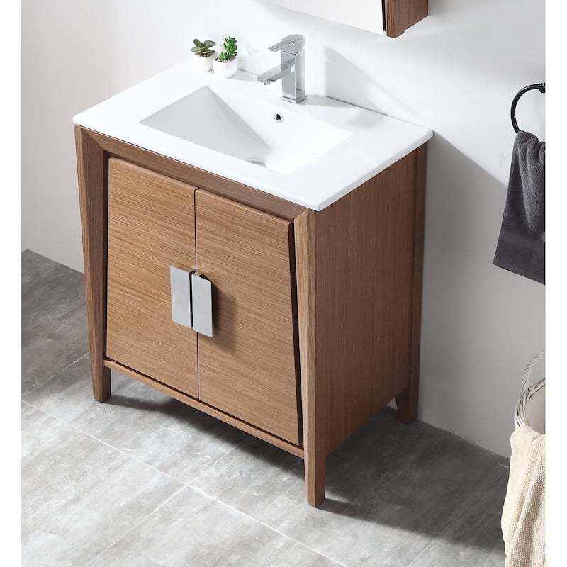 36" Tennant Brand Larvotto Light Wheat Modern Bathroom Sink Vanity
