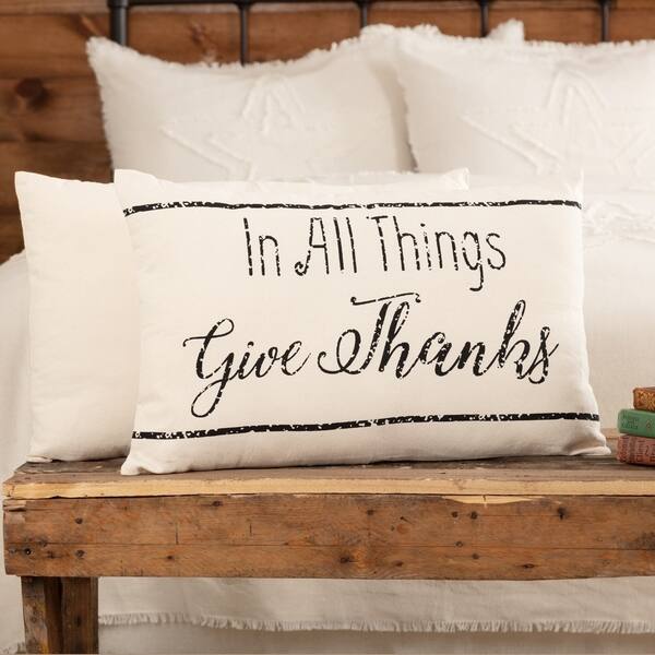 Shop Vhc Give Thanks Farmhouse Bedding Natural Solid White
