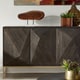 preview thumbnail 5 of 10, Moffit Antique Gold Finish Angled Reclaimed Wood Buffet by iNSPIRE Q Modern