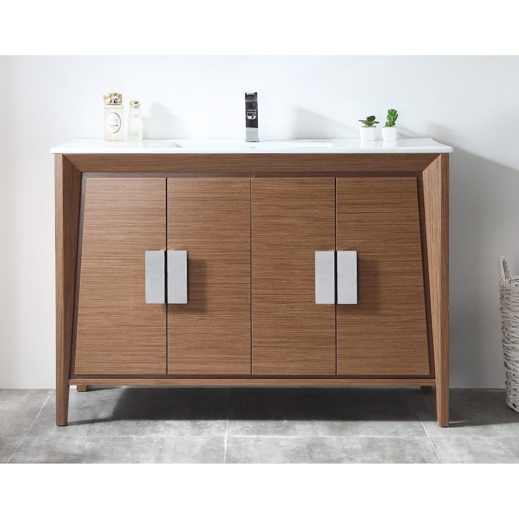 48" Tennant Brand Larvotto Light Wheat Modern Bathroom Sink Vanity