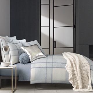 J. Queen New York Leighton Blue Twill Cotton Duvet Cover