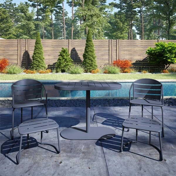 Shop Cosco Outdoor Furniture Metro Retro 5 Piece Patio Bistro Set On Sale Overstock 26275499