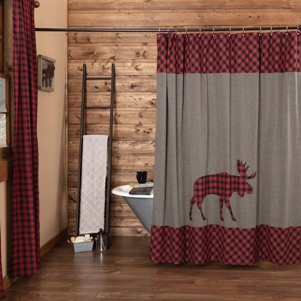 Shop Cumberland Moose Applique Shower Curtain Free Shipping