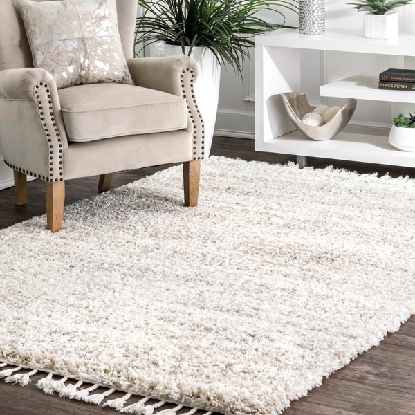 The Gray Barn Tall Pines Solid Ombre Tassel Shag Area Rug