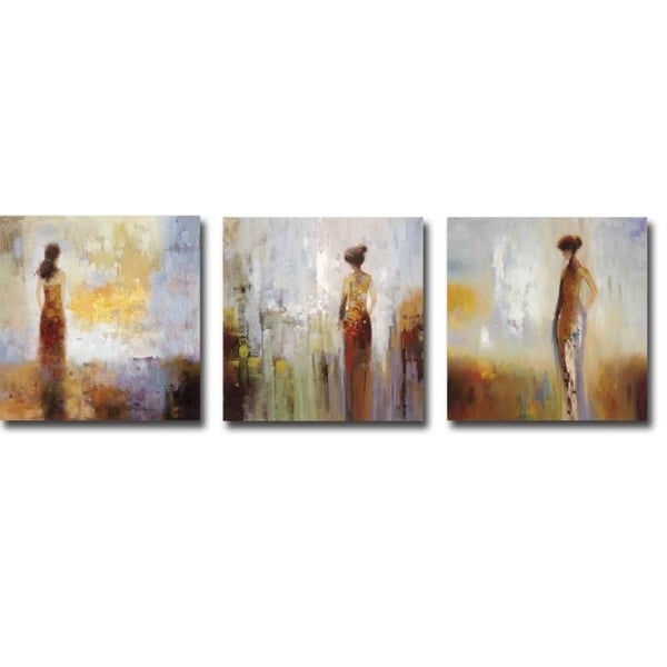 Colors in the Mist I, II, & III by Brosi 3-piece Gallery Wrapped Canvas Giclee Art Set (12 in x 12 in each piece, Ready to Hang). Opens flyout.