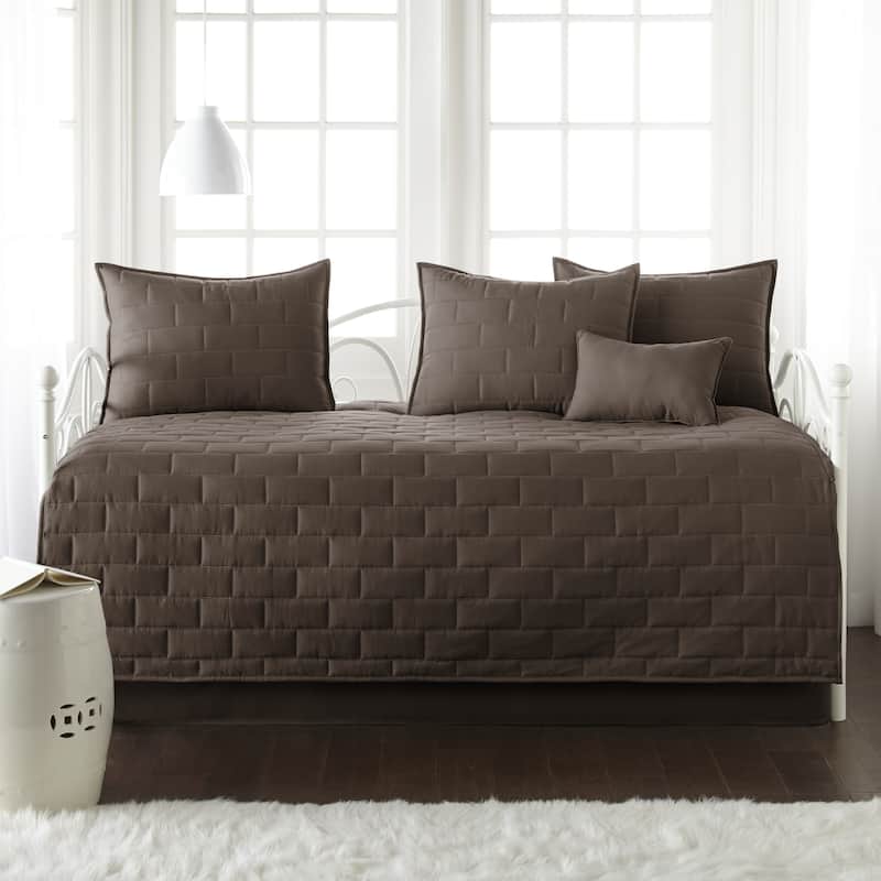 The Brickyard Collection 6-piece Twin Day Bed Cover Set - Brown