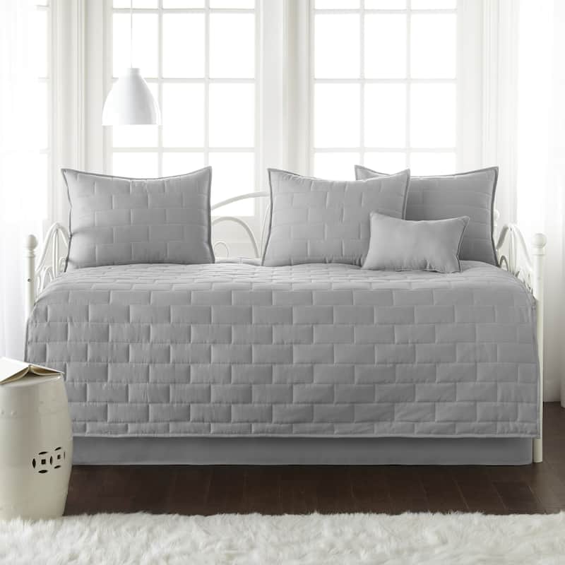 The Brickyard Collection 6-piece Twin Day Bed Cover Set - Grey