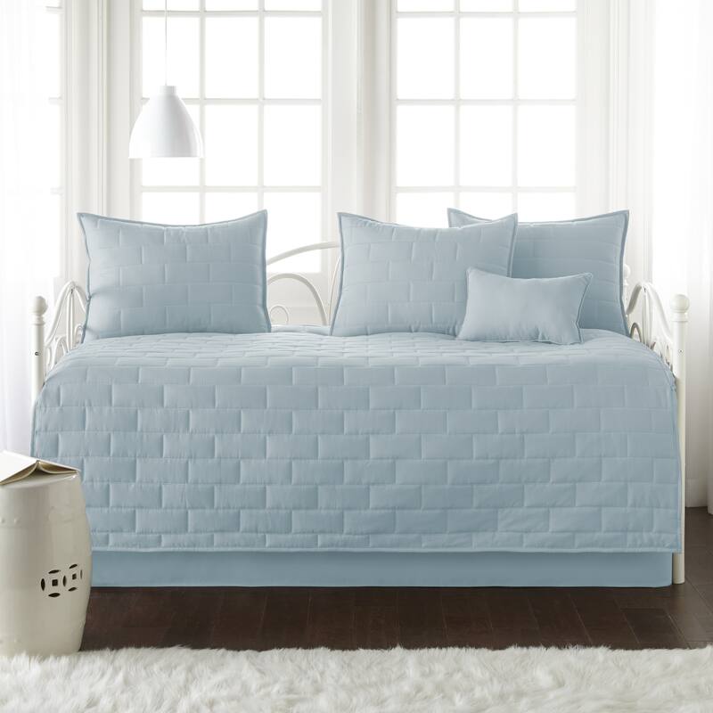 The Brickyard Collection 6-piece Twin Day Bed Cover Set - Blue
