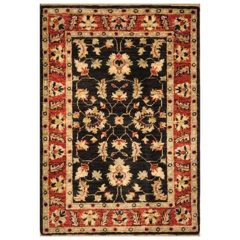 Handmade One-of-a-Kind Vegetable Dye Oushak Wool Rug (Afghanistan) - 2' x 3'