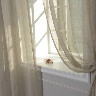 Buy Natural Tie Top Curtains Drapes Online At Overstock Our