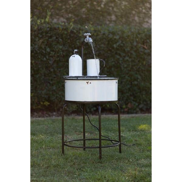Shop Alpine Antique Vintage Sink Metal Fountain & Stand ... Shop Alpine Antique Vintage Sink Metal Fountain & Stand ... on Outdoor Sink With Stand id=23831