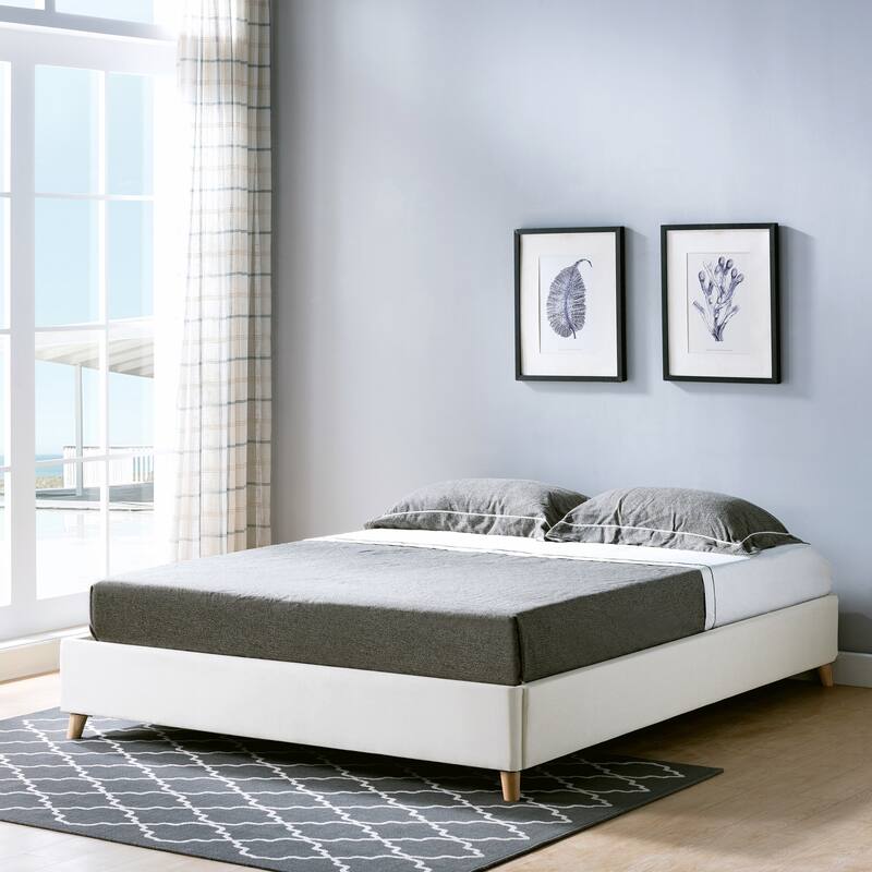 Furniture of America Faur Mid-century Modern Queen Platform Bed Frame