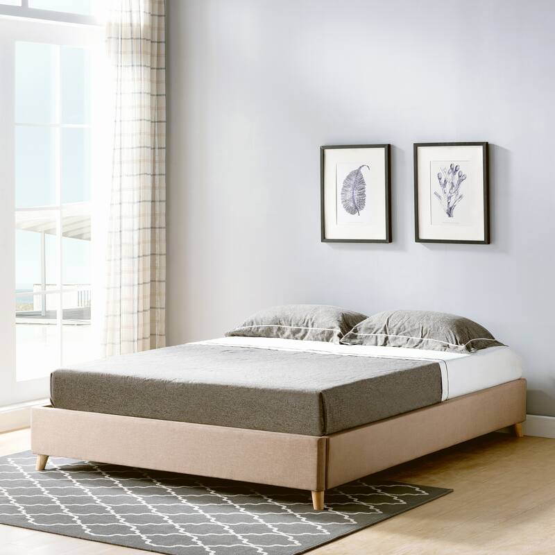 Furniture of America Faur Mid-century Modern Queen Platform Bed Frame
