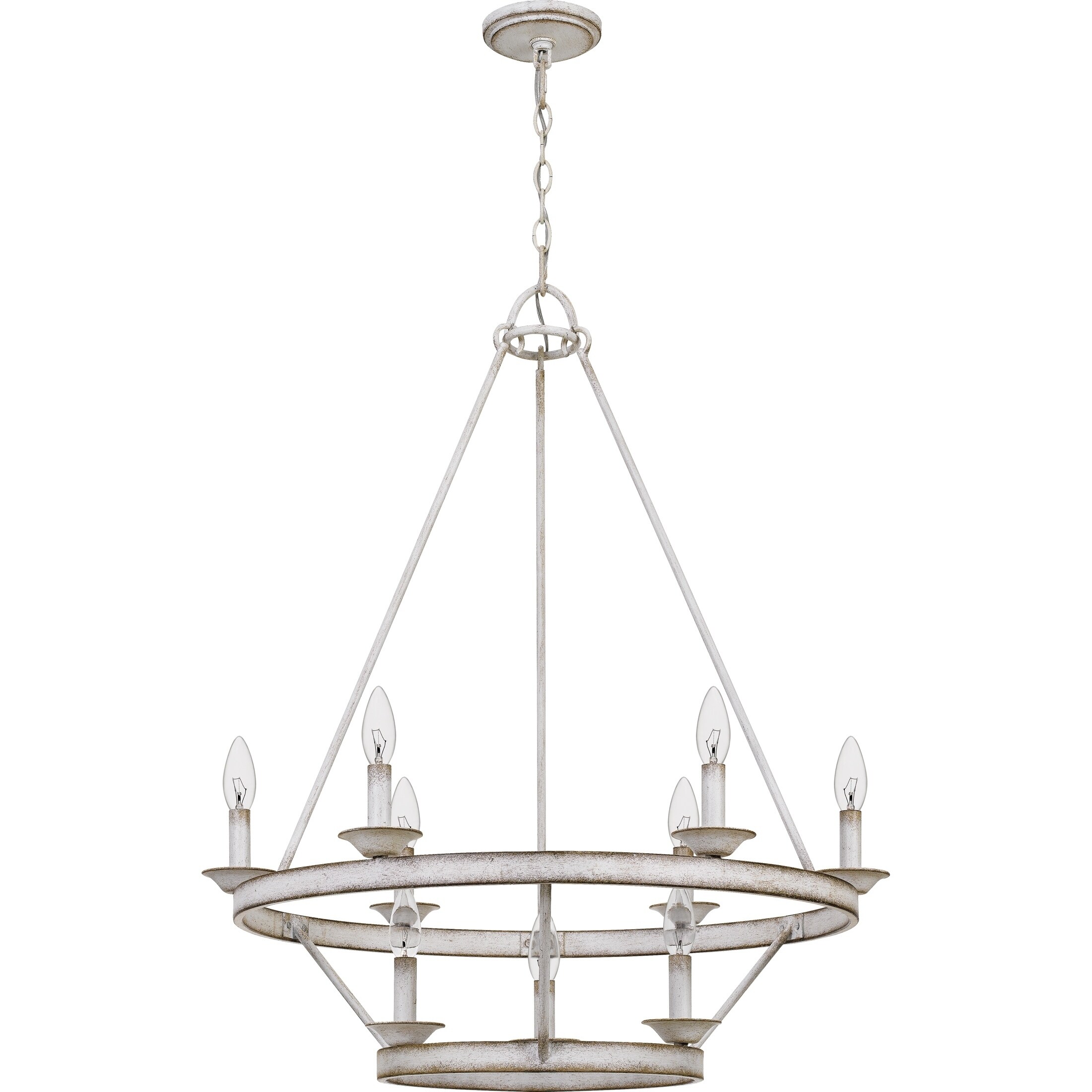 Quoizel Corral Antique White 9-light Chandelier - Chandeliers For Bedrooms by Overstock.com