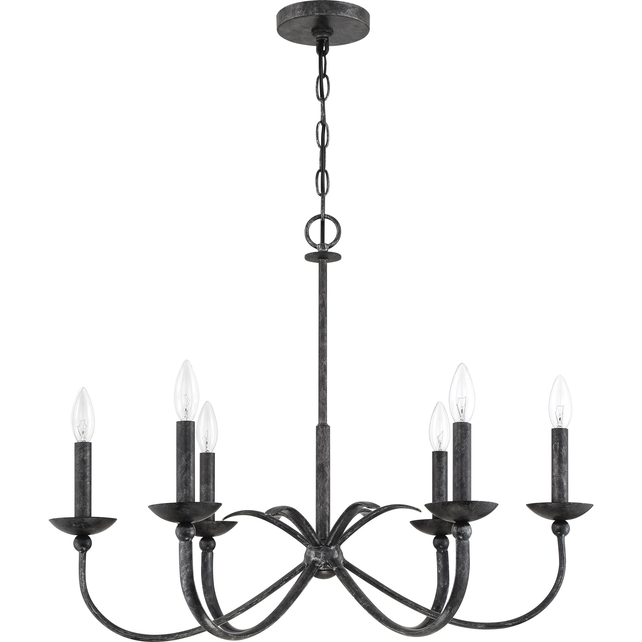 Quoizel Calligraphy Old Black 6-light Chandelier - Chandeliers For Bedrooms by Overstock.com