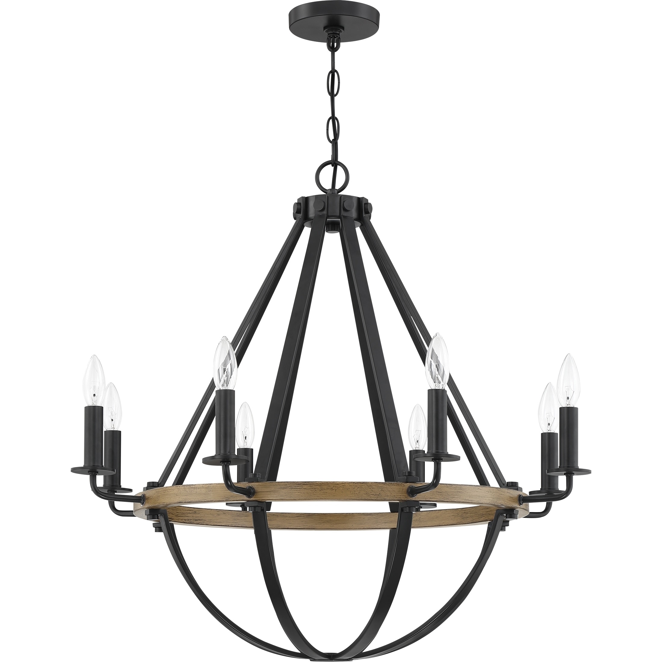 Quoizel Bartlett Earth Black 8-light Chandelier - Chandeliers For Bedrooms by Overstock.com