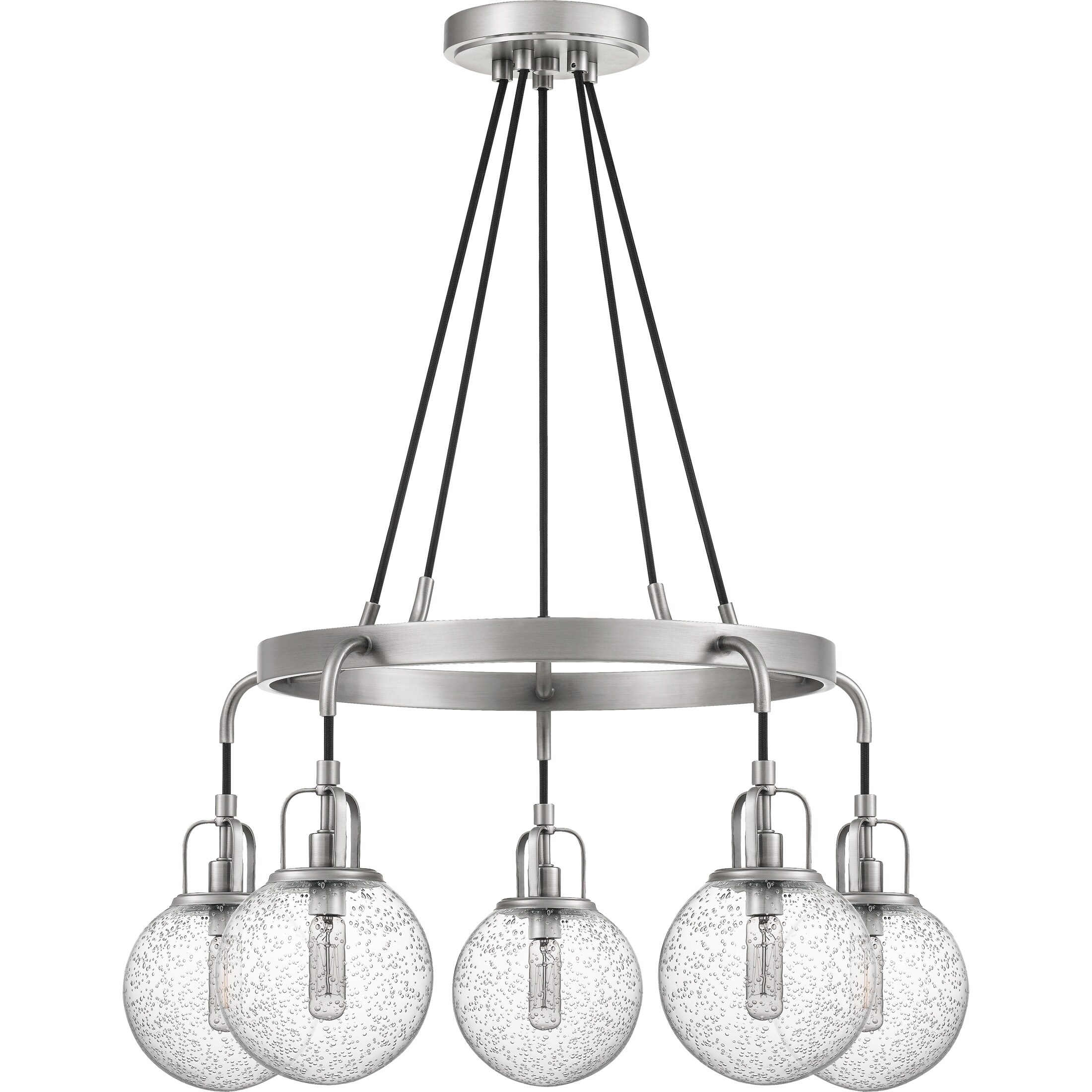 Quoizel Hybrid Antique Nickel 5-light Chandelier - Chandeliers For Bedrooms by Overstock.com