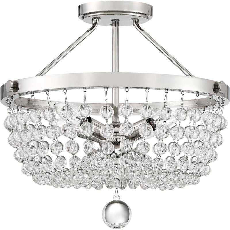 Quoizel Teresa Polished Nickel 4-light Semi-flush Mount - Polished Nickel