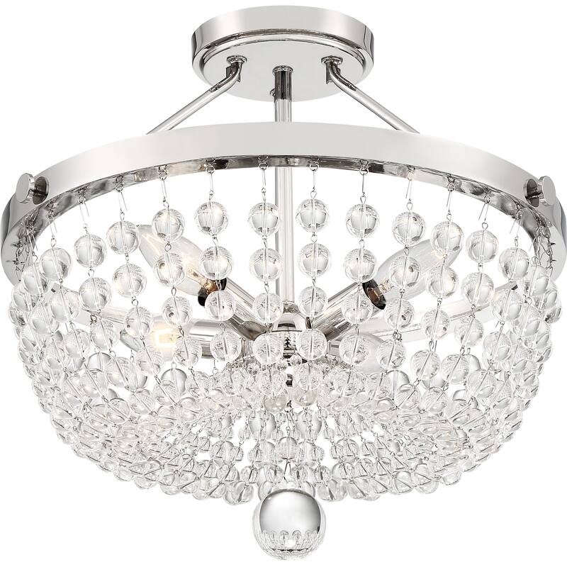 Quoizel Teresa Polished Nickel 4-light Semi-flush Mount - Polished Nickel