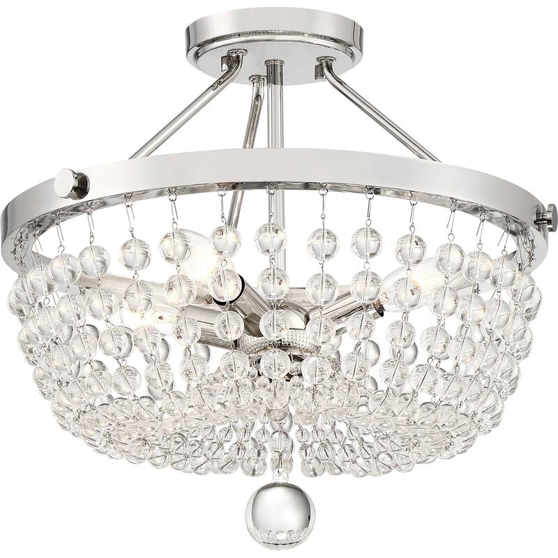 Quoizel Teresa Polished Nickel 4-light Semi-flush Mount - Polished Nickel