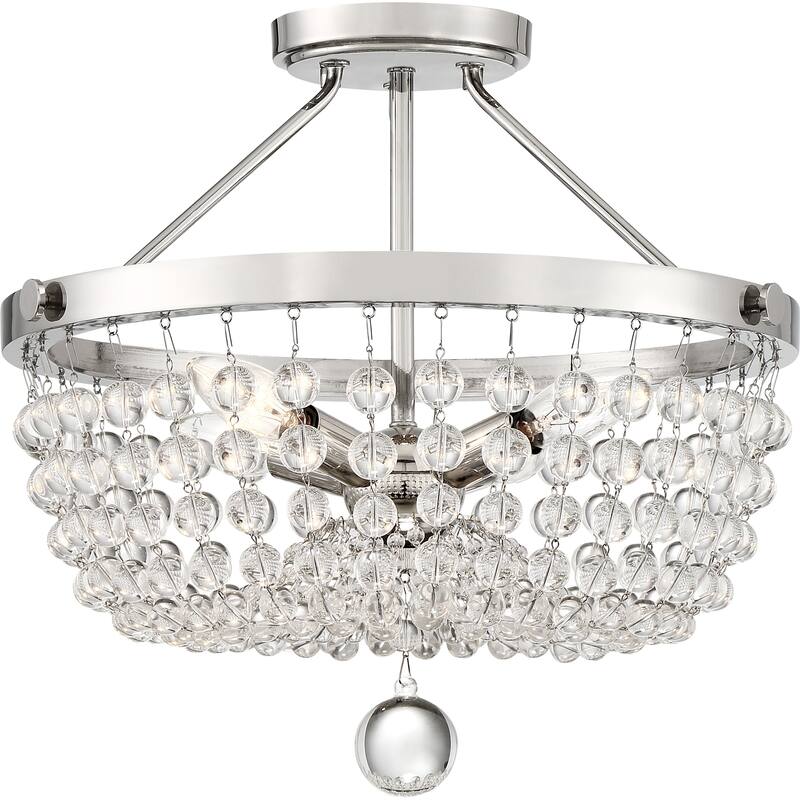Quoizel Teresa Polished Nickel 4-light Semi-flush Mount - Polished Nickel