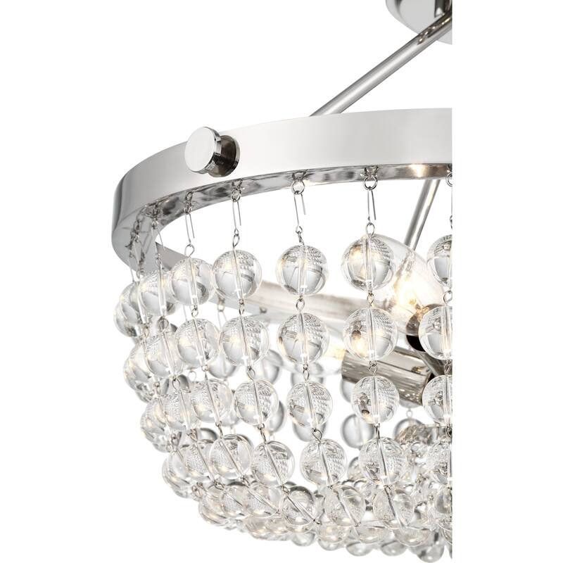 Quoizel Teresa Polished Nickel 4-light Semi-flush Mount - Polished Nickel