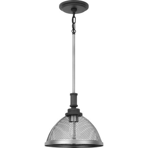 Quoizel Awning Mottled Black 1-light Mini Pendant