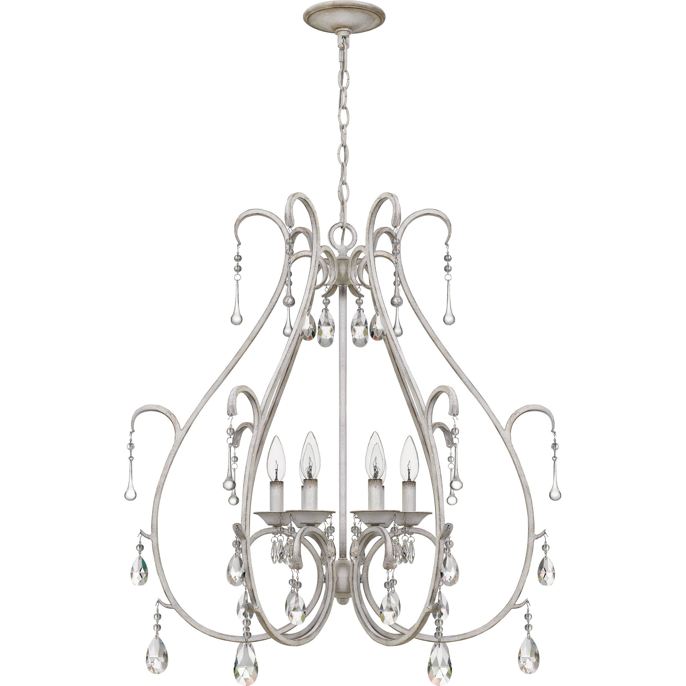Quoizel Blanca Antique White 6-light Chandelier - Chandeliers For Bedrooms by Overstock.com