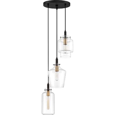 Quoizel June Earth Black 3-light Pendant