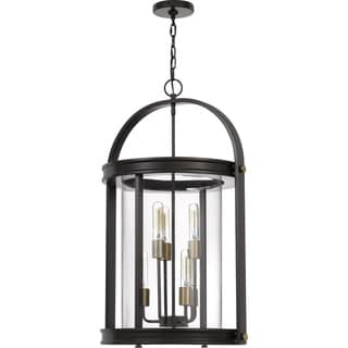Quoizel Baltimore Clear Glass 6-light Chandelier (Bronze - Bronze) - Chandeliers For Bedrooms by Overstock.com