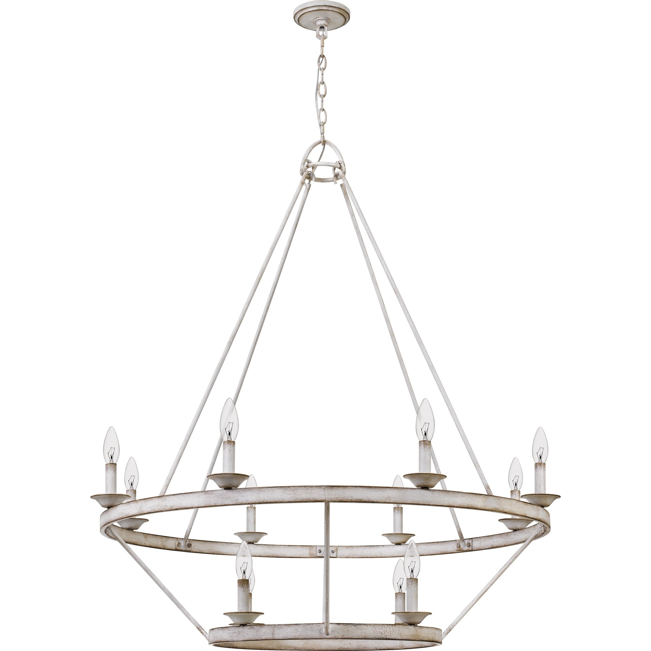Quoizel Corral Antique White 12-light Chandelier - Chandeliers For Bedrooms by Overstock.com