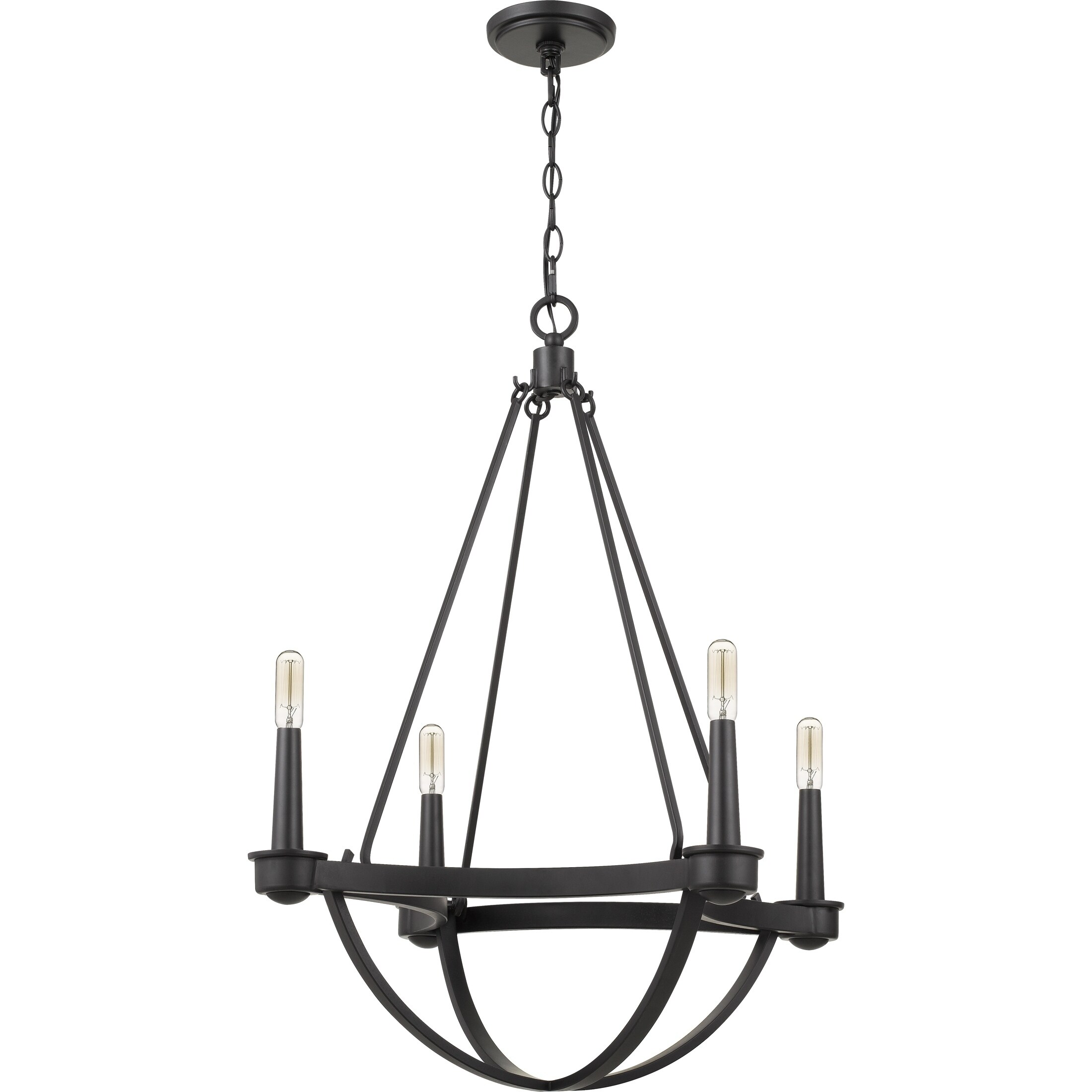 Quoizel Mooring Earth Black 4-light Chandelier - Chandeliers For Bedrooms by Overstock.com
