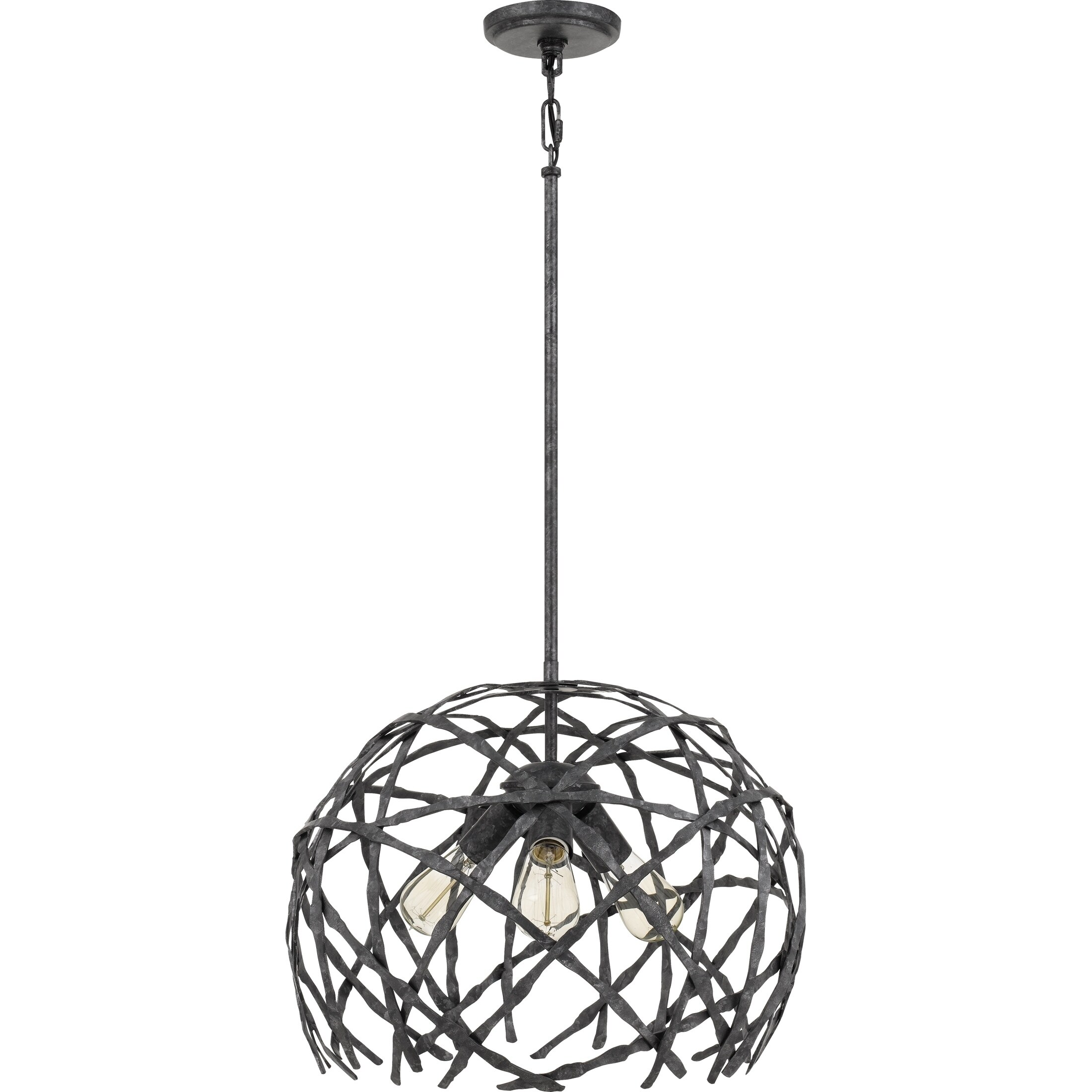 Quoizel Pantheon Old Black 3-light Pendant