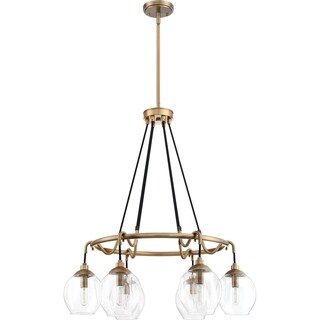 Quoizel Nostalgia 6-light Chandelier (Black - Brass - Weathered) - Chandeliers For Bedrooms by Overstock.com
