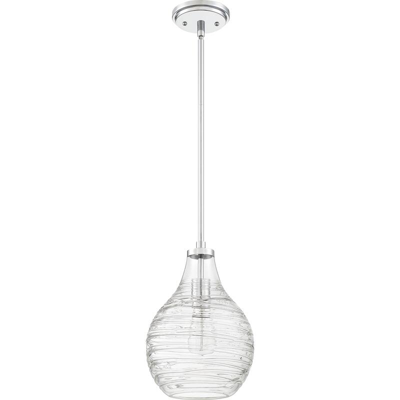 Quoizel Genie 1-Light Mini Pendant with Clear Glass Shade - Polished Chrome