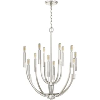 Quoizel Strand 12-light Chandelier (Nickel - Polished) - Chandeliers For Bedrooms by Overstock.com