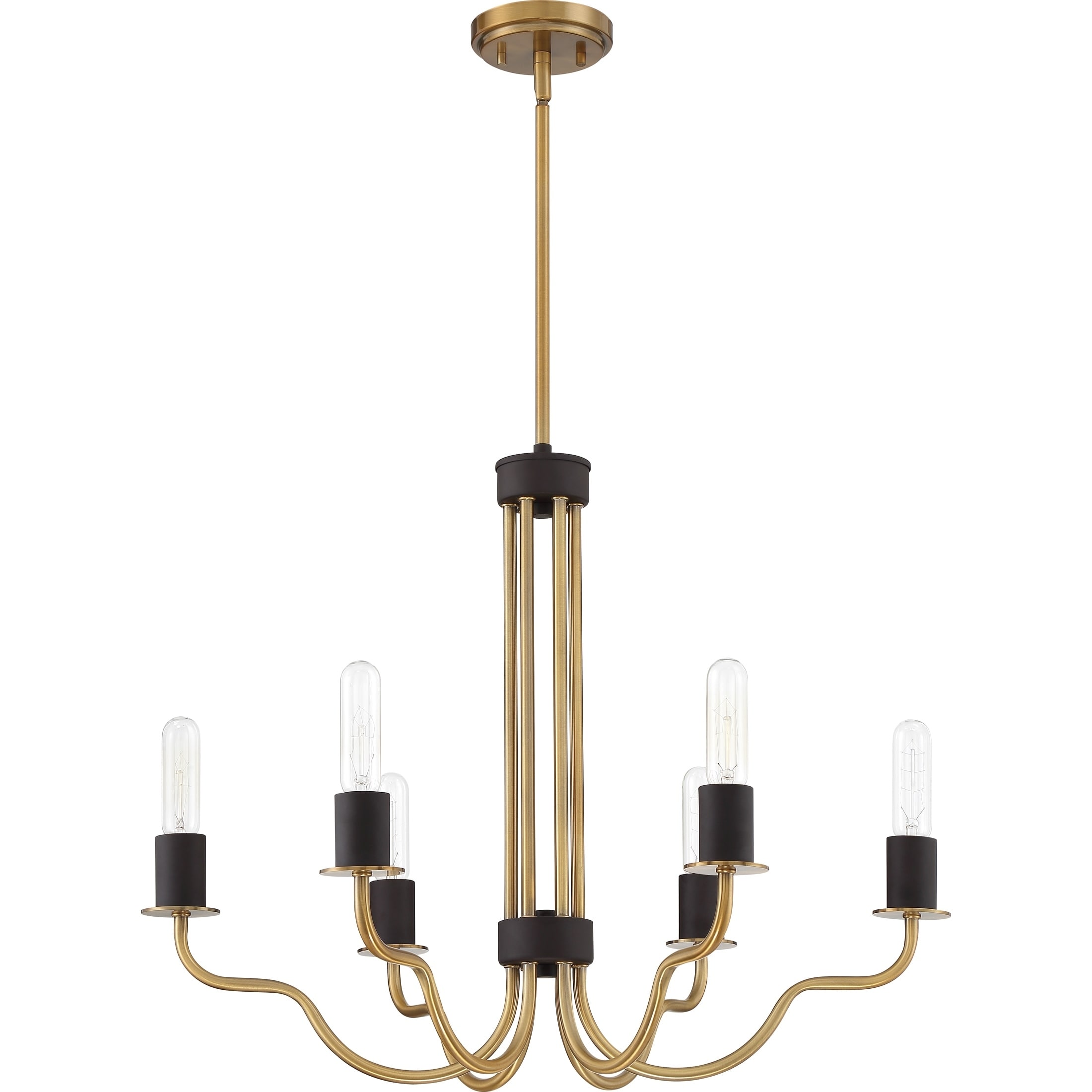 Quoizel Stride Weathered Brass 6-light Chandelier - Chandeliers For Bedrooms by Overstock.com