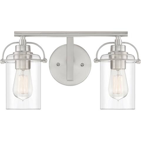 Quoizel Emerson Brushed Nickel 2-light Vanity Light - Brushed Nickel
