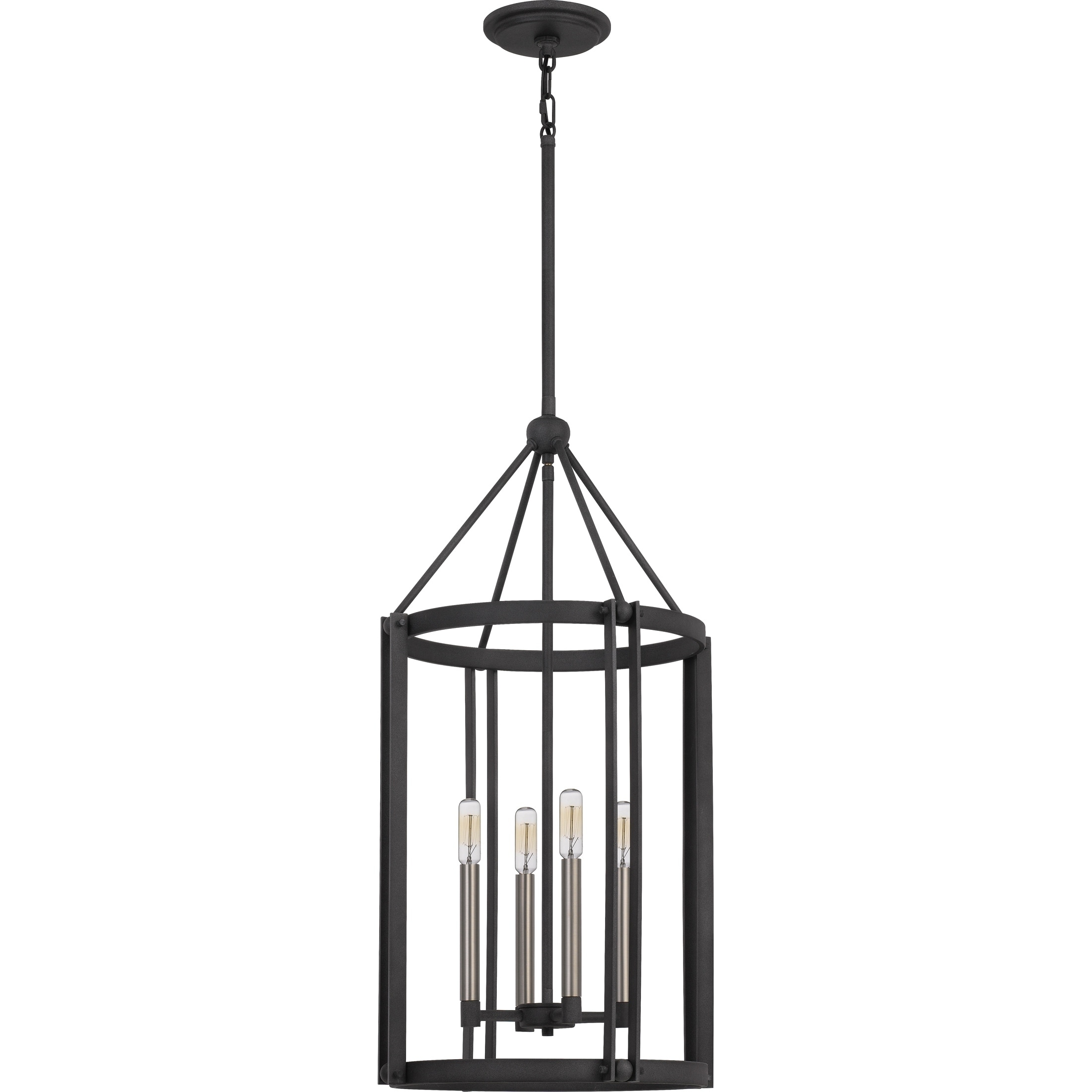 Quoizel Victor Mottled Black 4-light Chandelier - Chandeliers For Bedrooms by Overstock.com