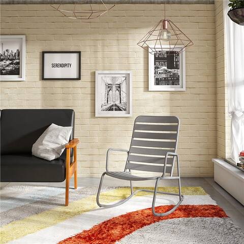 Novogratz Poolside Collection Roberta Outdoor Rocking Chair