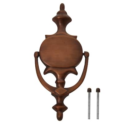 Highpoint Collection 8-inch Crest Door Knocker Antique Copper