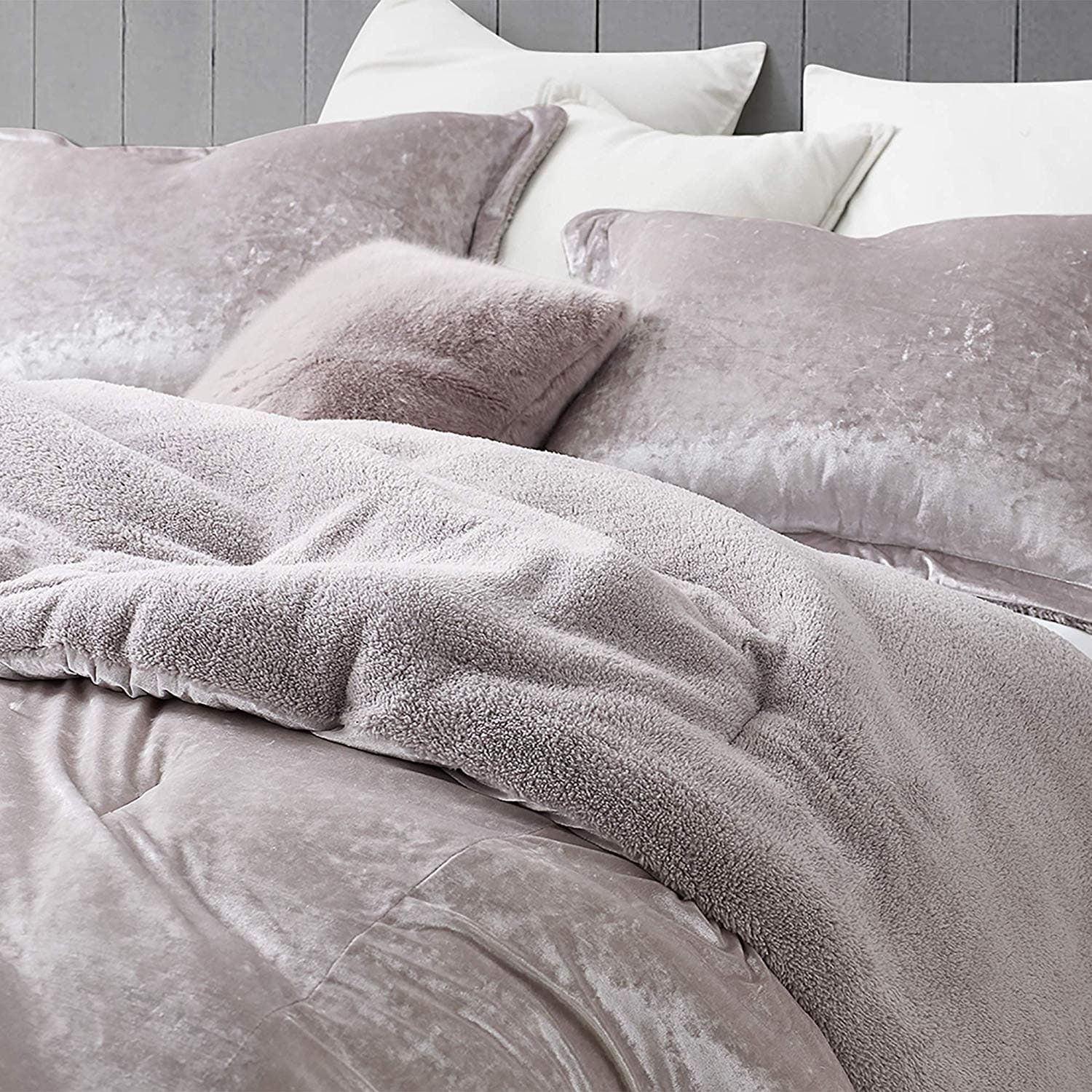 Silver Orchid Quirk Oversized Champagne Pink Comforter Overstock 26280395 King Sham King