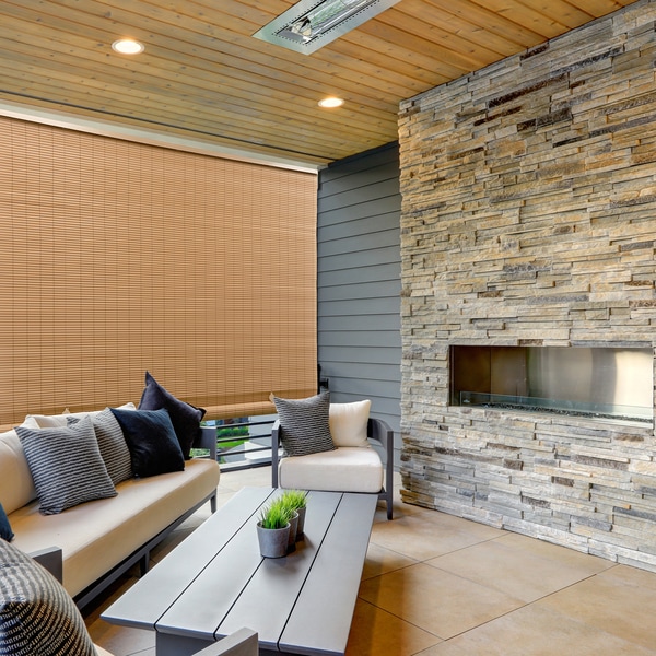 Radiance 72-inch Length Woodgrain Outdoor PVC Shade. Opens flyout.