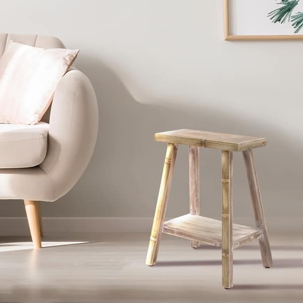 Wood Step Stool Chair  . Base Is Reinforced With Solid Supports.
