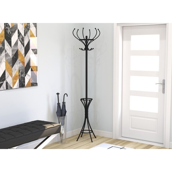 black coat hanger stand