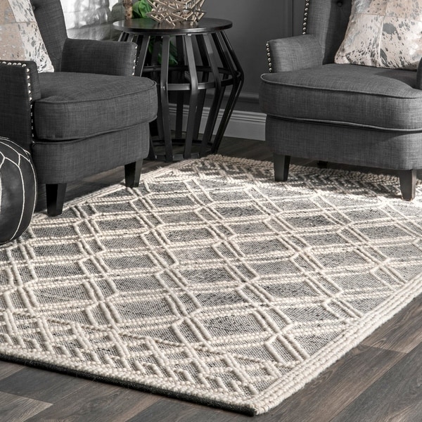 Shop nuLOOM Handmade Wool Cotton Contemporary Argyle Trellis Area Rug